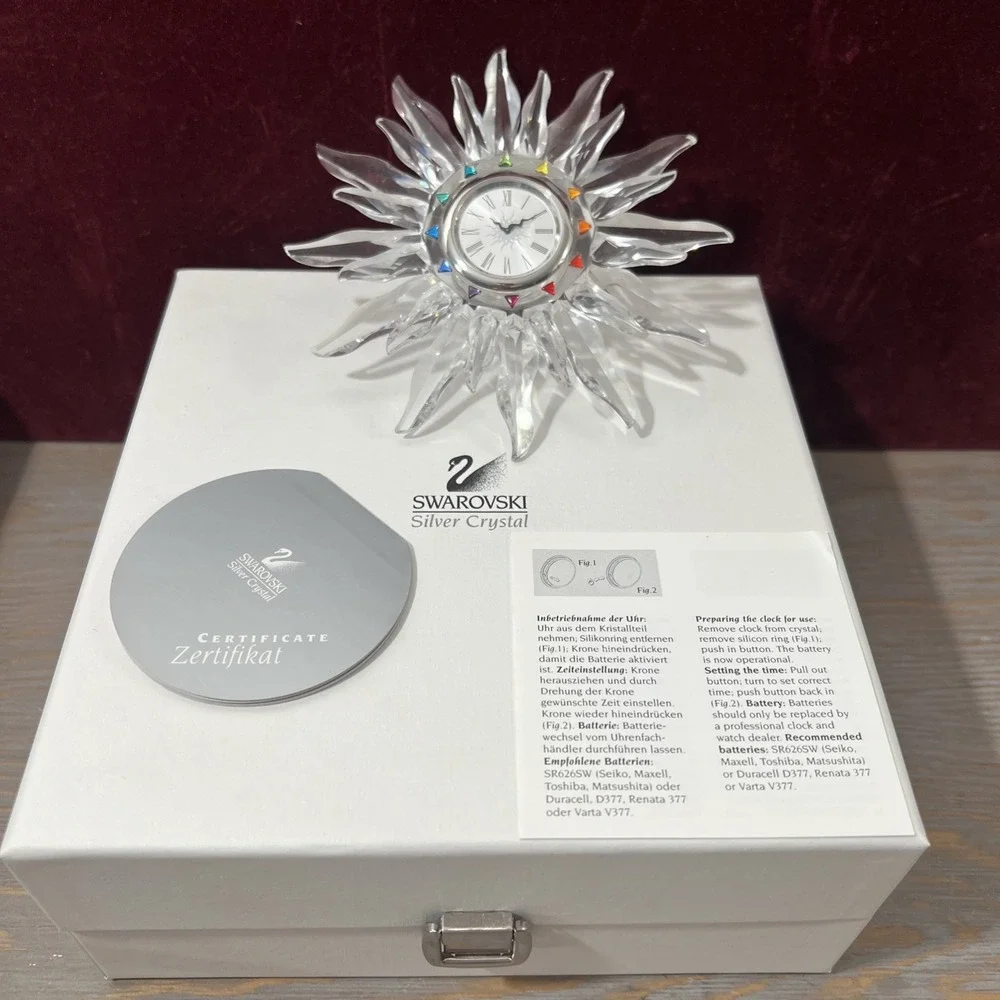 Swarovski Solaris Table‎ Clock – Crystal Clocks Collection
